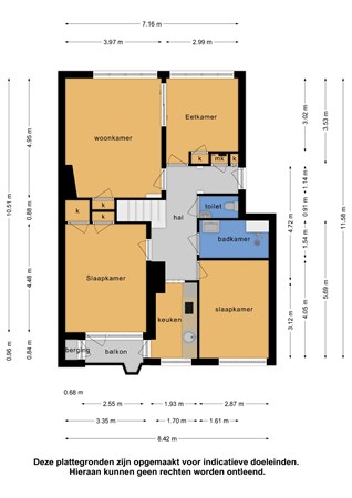 Floorplan - Groen van Prinstererlaan 39, 2555 HK Den Haag