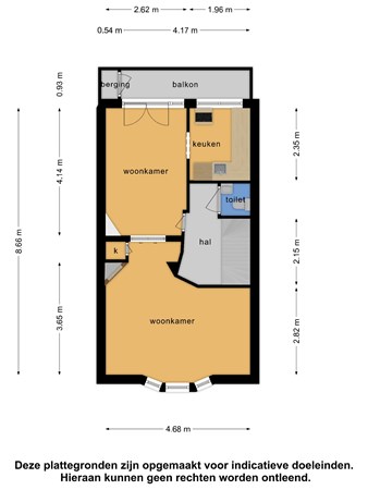 Floorplan - Ernest Staasstraat 35, 2523 KJ Den Haag
