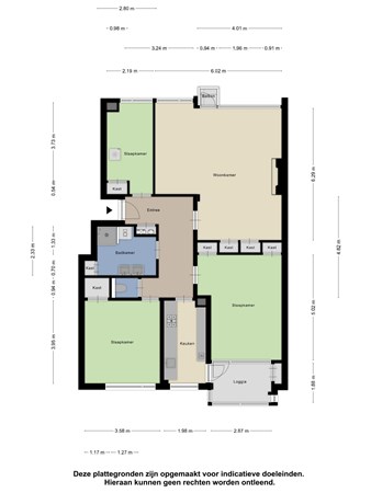 Floorplan - Mozartlaan 265, 2555 KA Den Haag