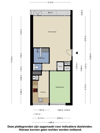 Floorplan - Heiloostraat 507, 2547 KM Den Haag