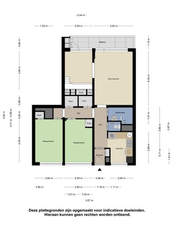 Floorplan - Volendamlaan 1004, 2547 CS Den Haag