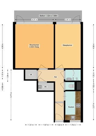 Floorplan - Isabellaland 1130, 2591 SX Den Haag