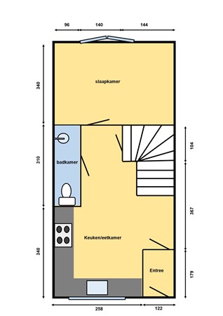 Floorplan - Crispijnstraat 75, 2513 SH Den Haag