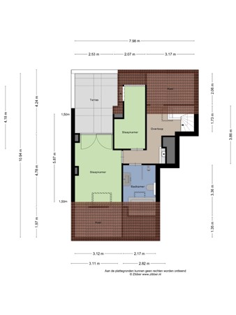 Floorplan - Wormerveerstraat 52, 2547 XT Den Haag
