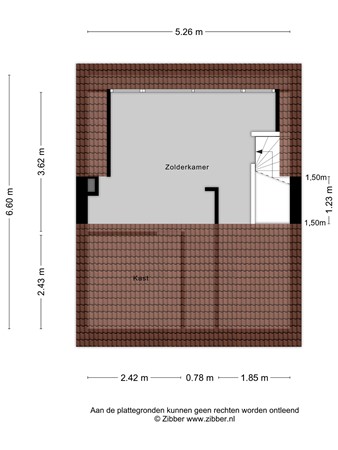 Floorplan - Huisduinenstraat 57, 2547 TB Den Haag
