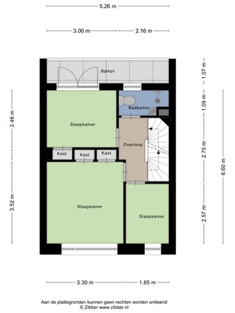 Floorplan - Huisduinenstraat 57, 2547 TB Den Haag