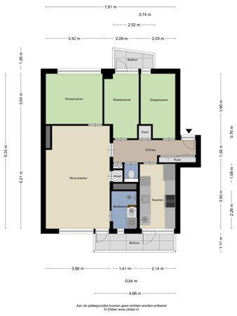 Floorplan - Generaal Spoorlaan 353, 2283 GJ Rijswijk