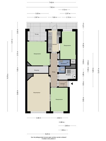 Floorplan - Soestdijksekade 45, 2574 AB Den Haag