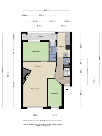 Floorplan - Weesperstraat 74, 2574 VW Den Haag