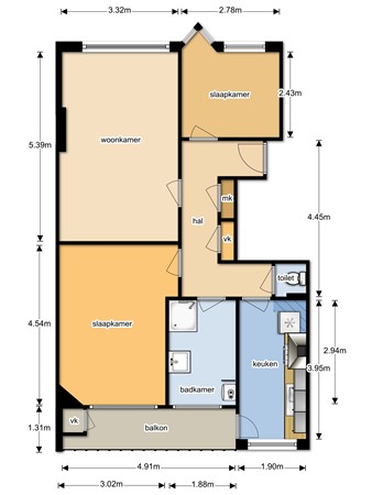 Floorplan - Escamplaan 15, 2547 GA Den Haag