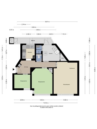 Floorplan - Schaarsbergenstraat 135, 2573 BS Den Haag