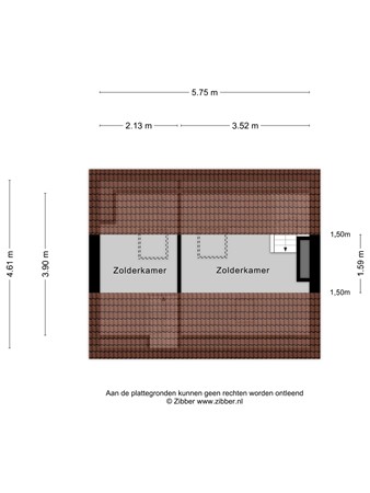 Floorplan - Miquelstraat 91, 2522 KM The Hague