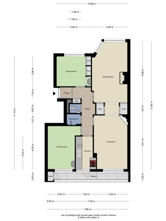 Floorplan - Vreeswijkstraat 409, 2546 AM Den Haag