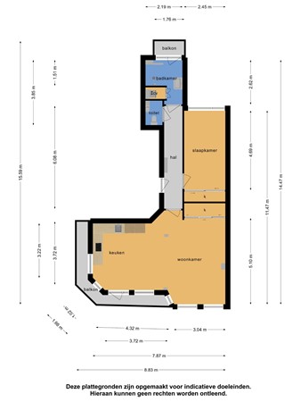 Floorplan - Allard Piersonlaan 11, 2522 ME Den Haag