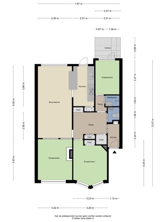 Floorplan - Mient 129, 2564 KJ Den Haag