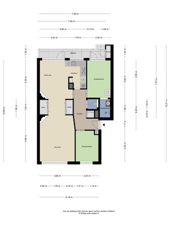 Floorplan - Nieuwersluisstraat 22, 2546 RX Den Haag