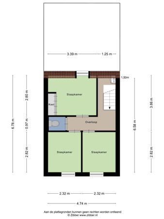 Floorplan - Stadstuinen 10, 2551 VH Den Haag