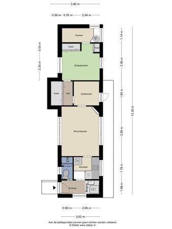 Floorplan - Van Maanenkade 224, 2516 LP Den Haag