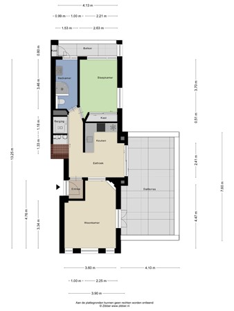 Floorplan - Voorthuizenstraat 242, 2573 AS The Hague