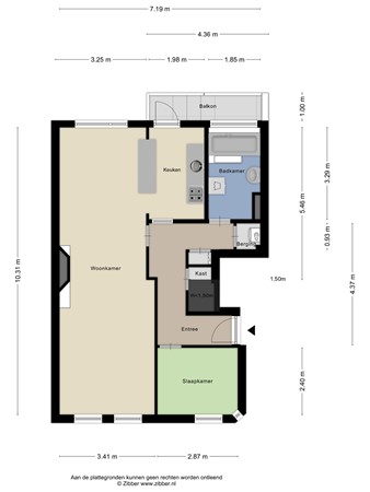 Floorplan - Lavendelstraat 74, 2563 PT The Hague