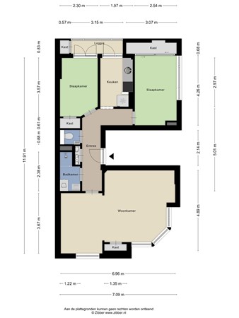 Floorplan - Nieuwediepstraat 109, 2547 TH The Hague