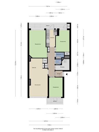 Floorplan - Soestdijksekade 295, 2574 AK Den Haag