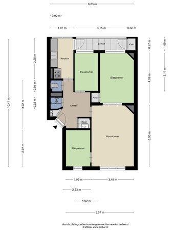 Floorplan - Zuiderparklaan 173, 2574 HG Den Haag