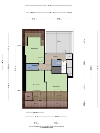 Floorplan - Veenendaalkade 117, 2547 AC Den Haag