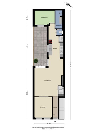Floorplan - Govert Bidloostraat 122, 2563 XJ Den Haag