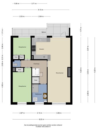 Floorplan - Burgemeester Hovylaan 159, 2552 XB The Hague