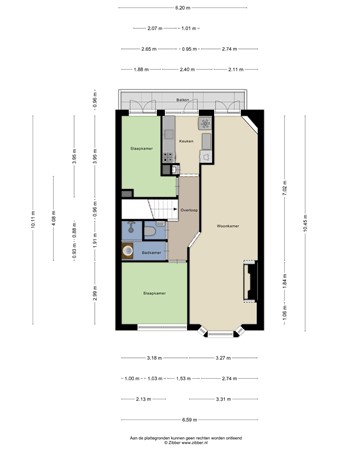 Floorplan - Antheunisstraat 192, 2522 ZK Den Haag