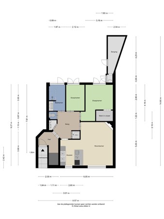 Floorplan - Loosduinsekade 415, 2571 CJ Den Haag