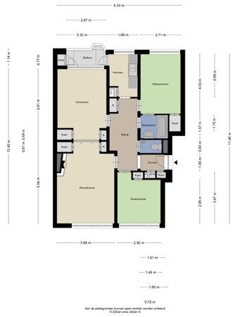 Floorplan - Groen van Prinstererlaan 21, 2555 HJ The Hague