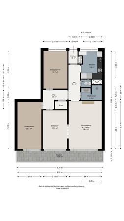 Floorplan - Leyweg 52A, 2545 CP The Hague