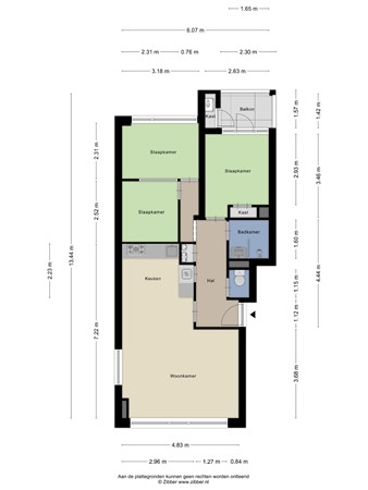 Floorplan - Rigolettostraat 197, 2555 VR The Hague