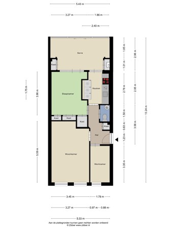 Floorplan - Wognumstraat 90, 2547 TR Den Haag