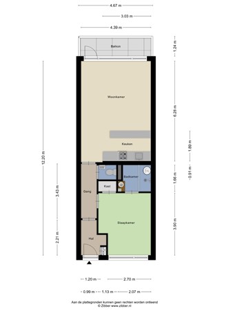 Floorplan - Arnold Spoelplein 52, 2553 CD Den Haag