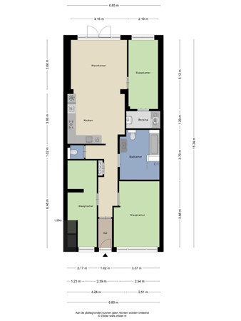 Floorplan - Rederijkerstraat 61, 2531 VH The Hague
