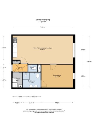 Floorplan - Breesaapstraat 52BN14, 1975 CB IJmuiden