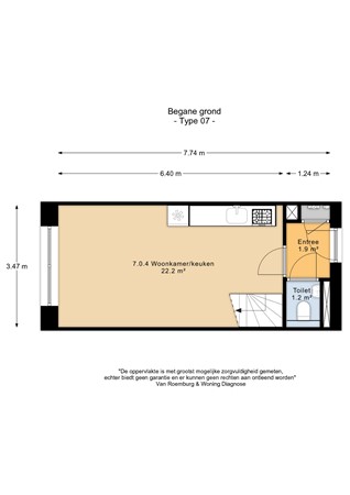 Floorplan - Breesaapstraat 52BN7, 1975 CB IJmuiden