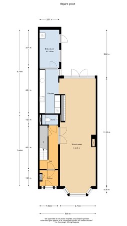 Floorplan - Esdoornlaan 34, 1521 EB Wormerveer