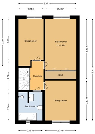 Anton van Duinkerkenlaan 2, 1187 WC Amstelveen - Eerste verdieping - 2D.jpg