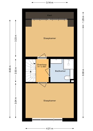 Joke Smitstraat 9, 2401 KN Alphen aan den Rijn - Eerste verdieping - 2D.jpg