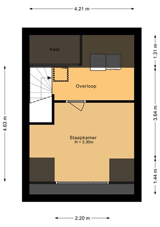 Joke Smitstraat 9, 2401 KN Alphen aan den Rijn - Tweede verdieping - 2D.jpg