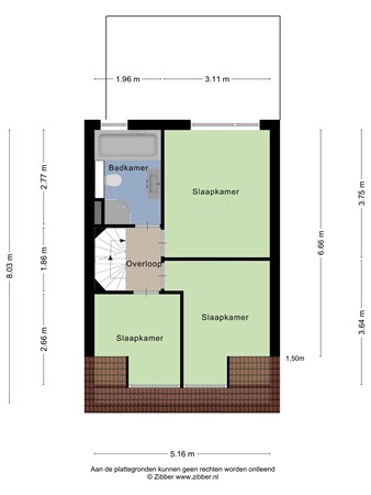 Vuurtoren 2, 4336 KN Middelburg - 459284_2D_Eerste_Verdieping_Vuurtoren_2_Middelburg_02.jpg