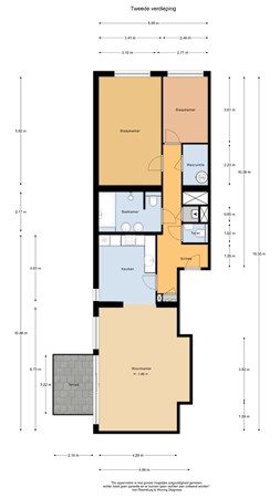 Floorplan - Leemhorststraat 58, 1624 NM Hoorn