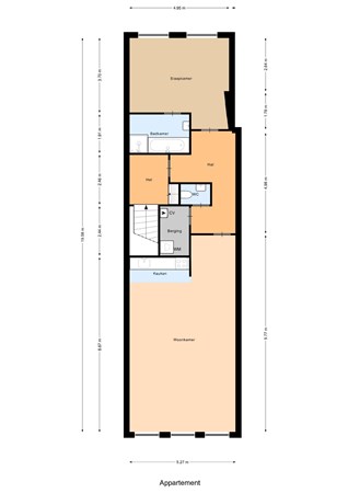 Floorplan - Grote Oost 9A, 1621 BR Hoorn