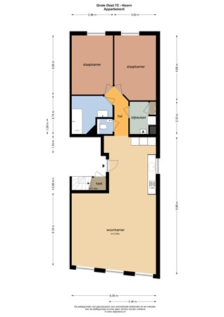 Floorplan - Grote Oost 7c, 1621 BR Hoorn