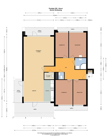 Floorplan - Poolster 220, 1622 EP Hoorn