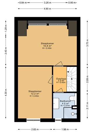 Boven Wijde 4, 1316 JP Almere - Eerste verdieping - 2D.jpg